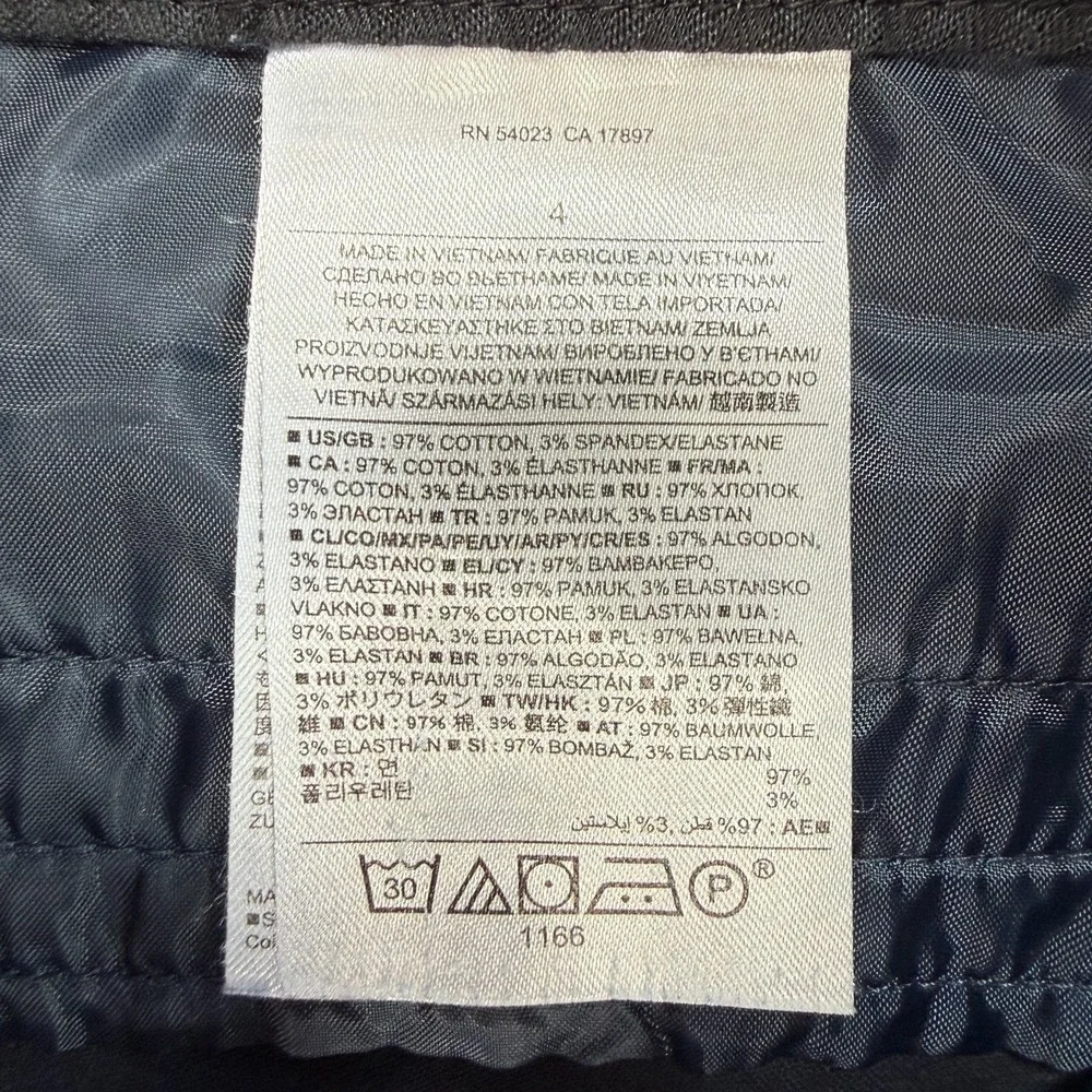 BANANA REPUBLIC Hampton Fit Straight Crop Pant‎ Womens 4 (29x25) Blue Stretch
